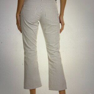 FRAME Le Crop Mini Boot Flare striped mid-rise kick-flare jeans NWT